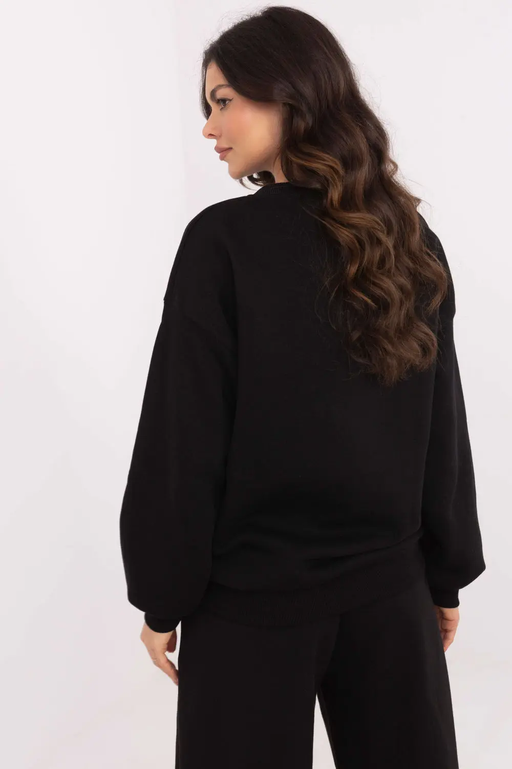 Sweatshirt noir en coton – Image 3