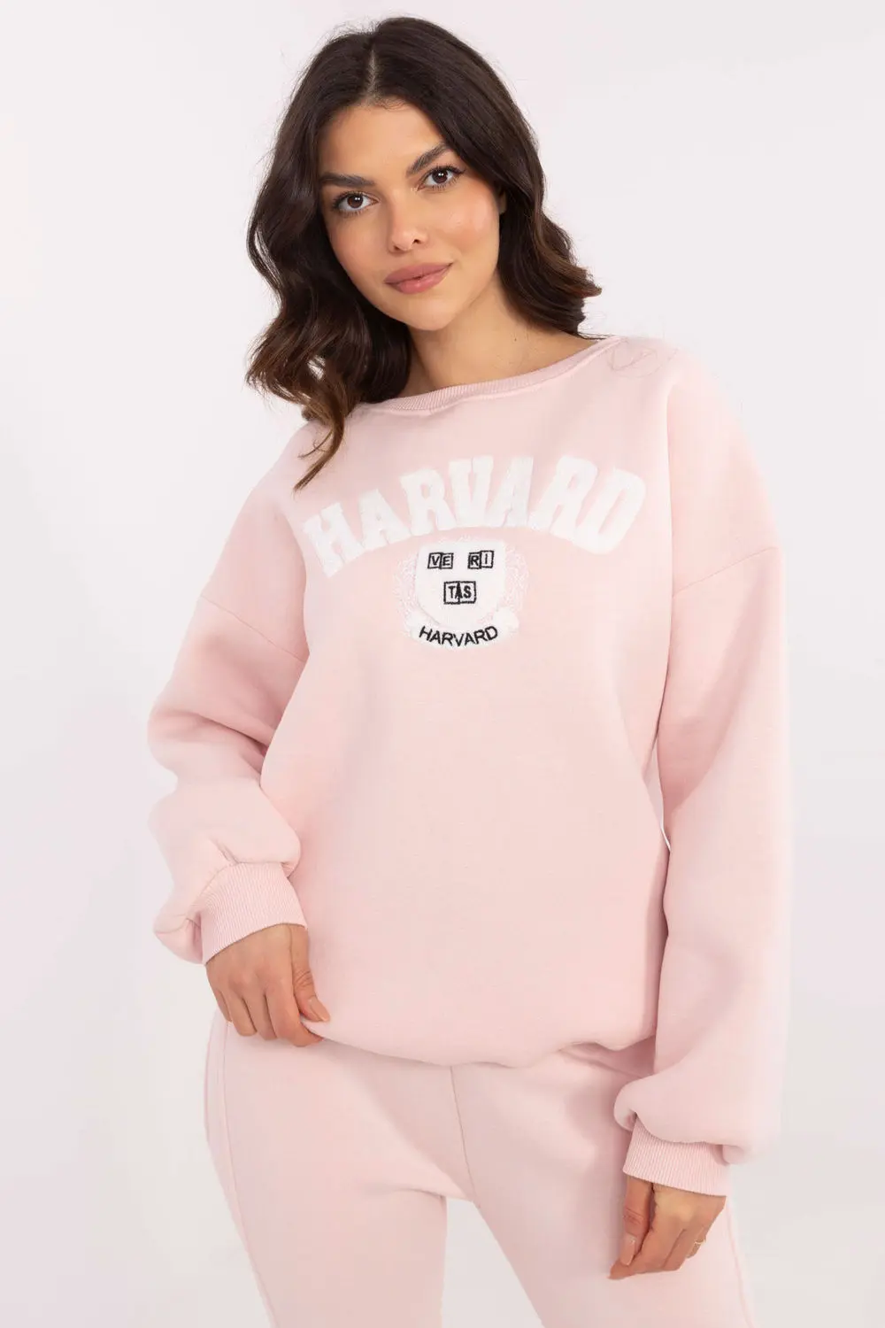 Sweatshirt rose en coton