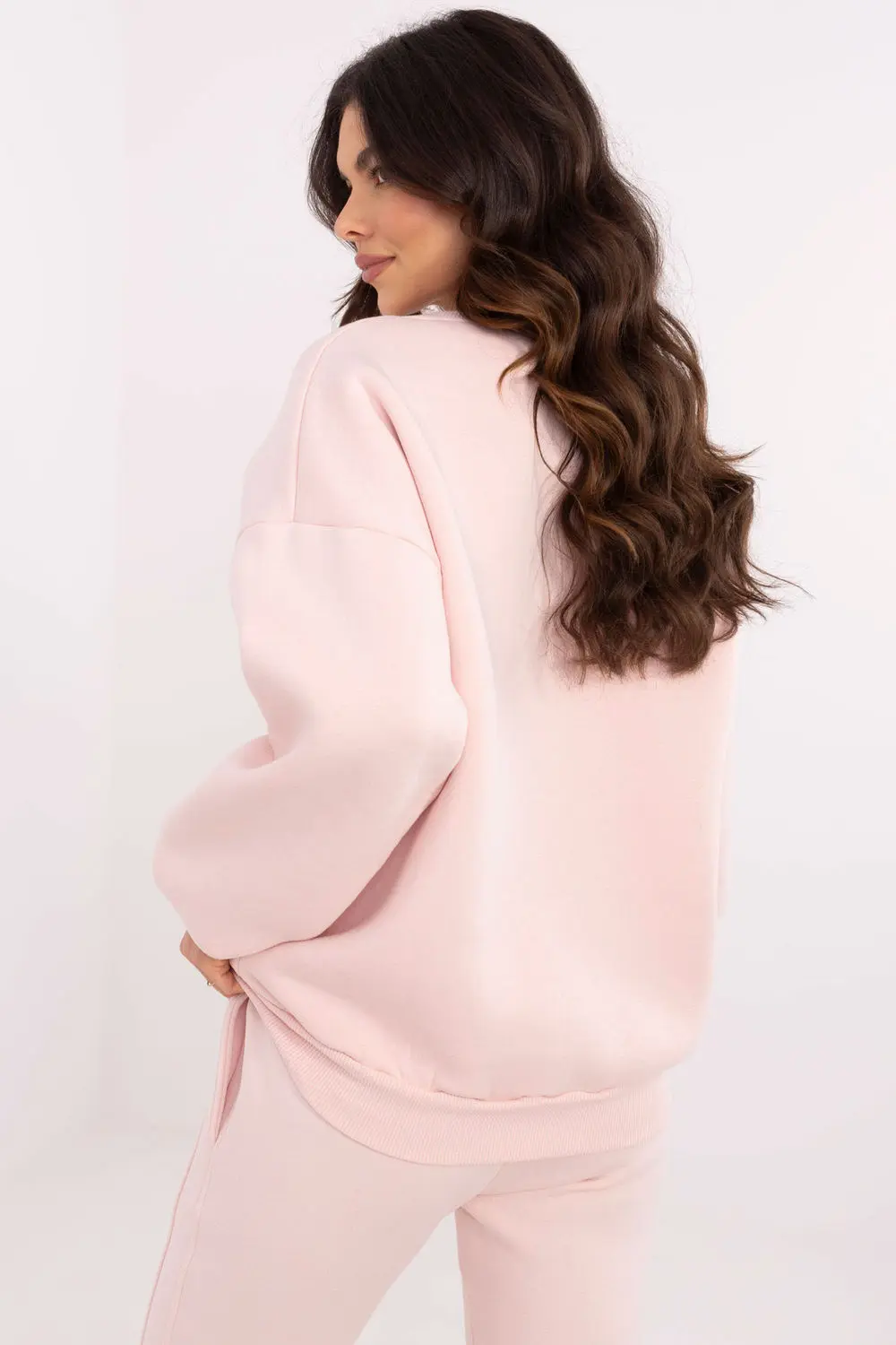 Sweatshirt rose en coton – Image 3