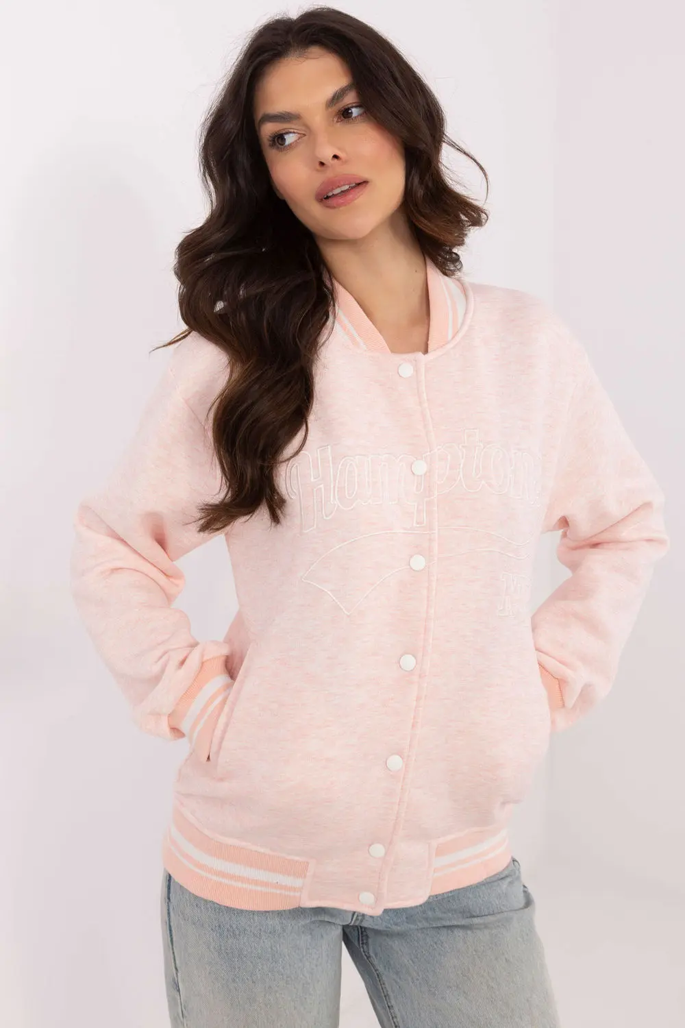 Sweatshirt rose en coton