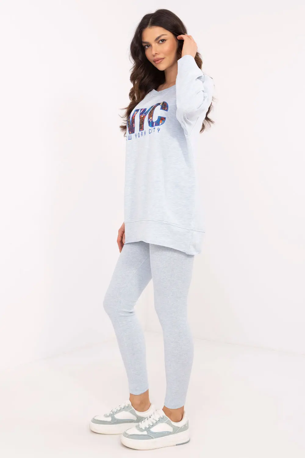 Ensemble bleu imprimé – Image 3