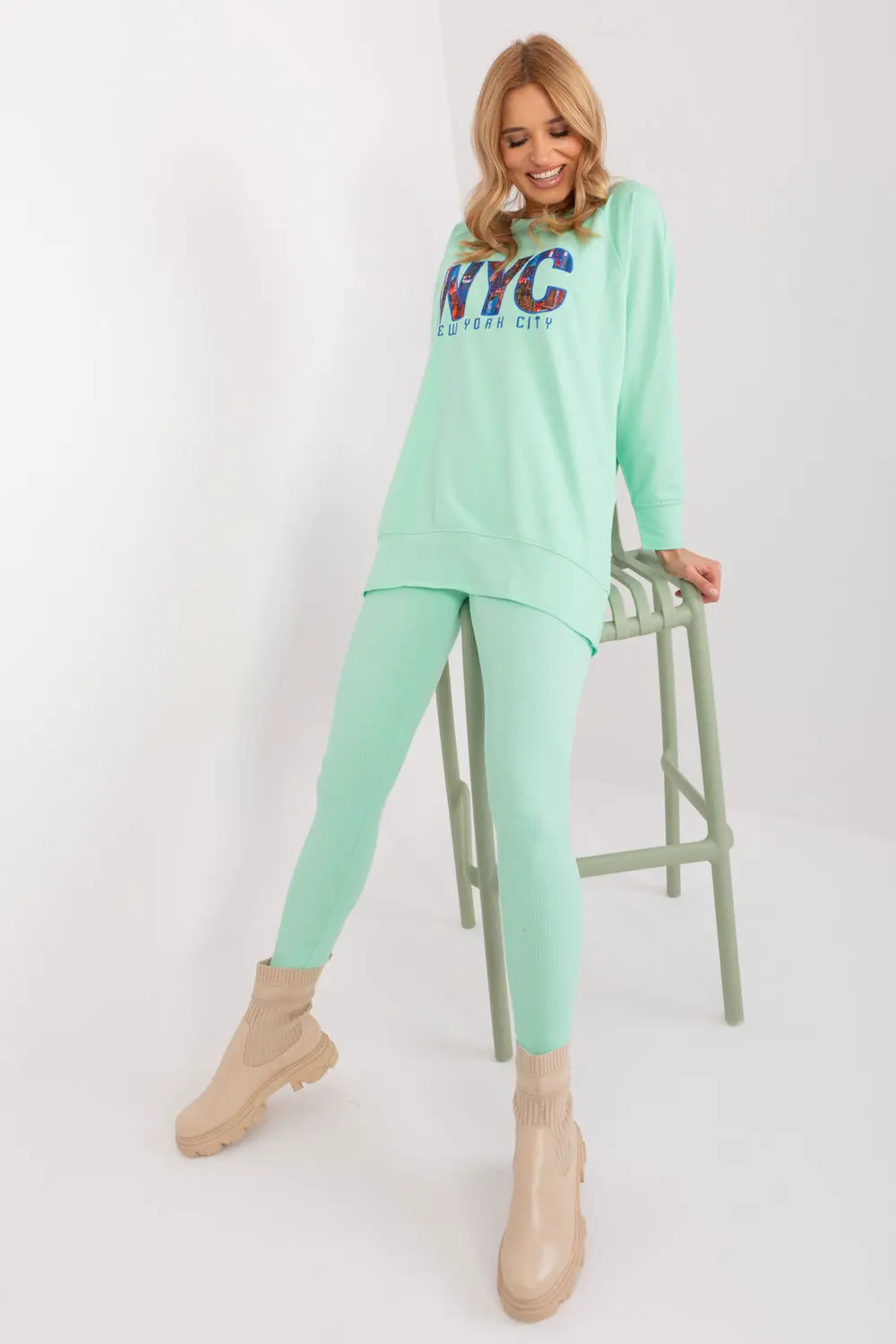Ensemble vert imprimé – Image 2
