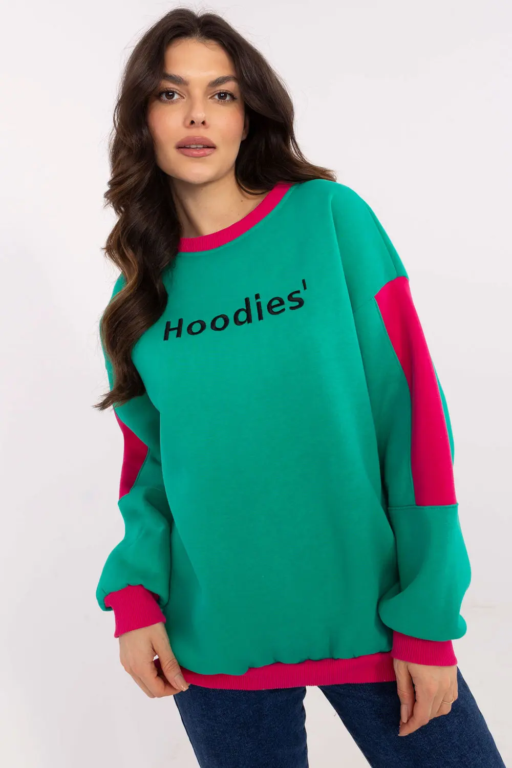 Sweatshirt vert en coton