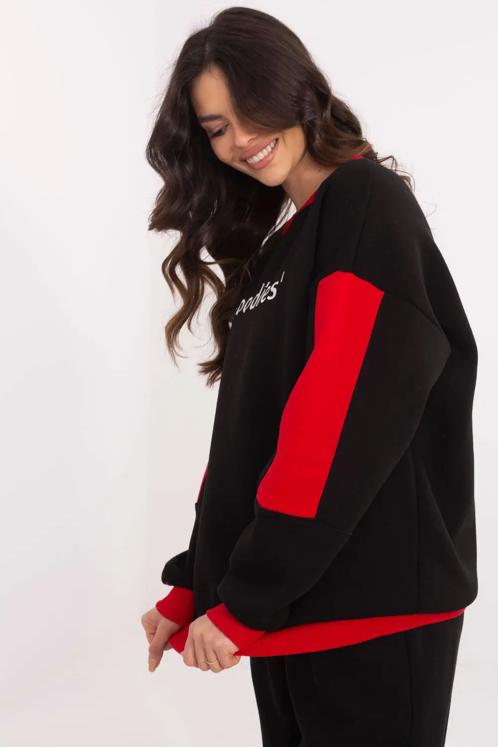 Sweatshirt noir en coton – Image 2