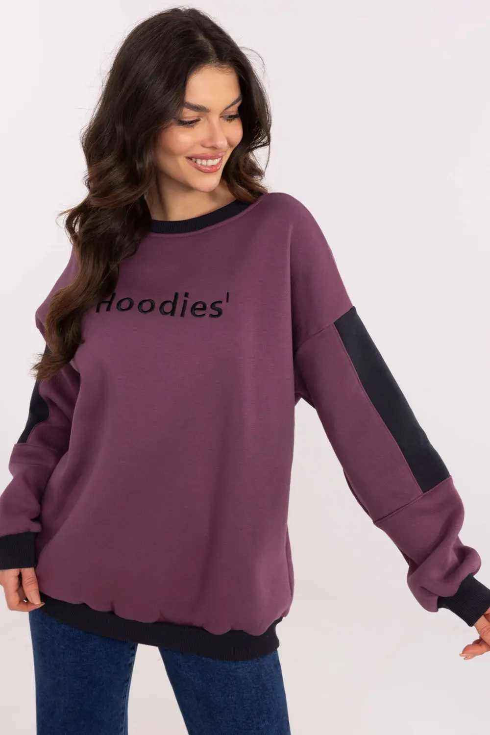 Sweatshirt violet en coton