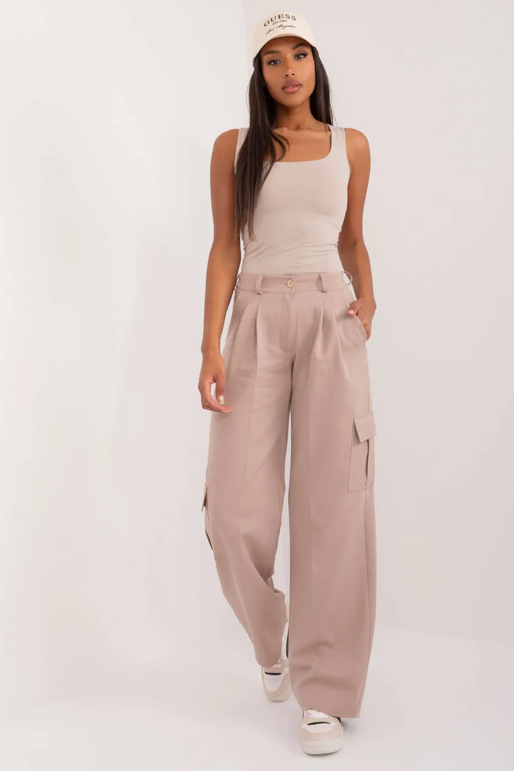 Pantalon femme beige
