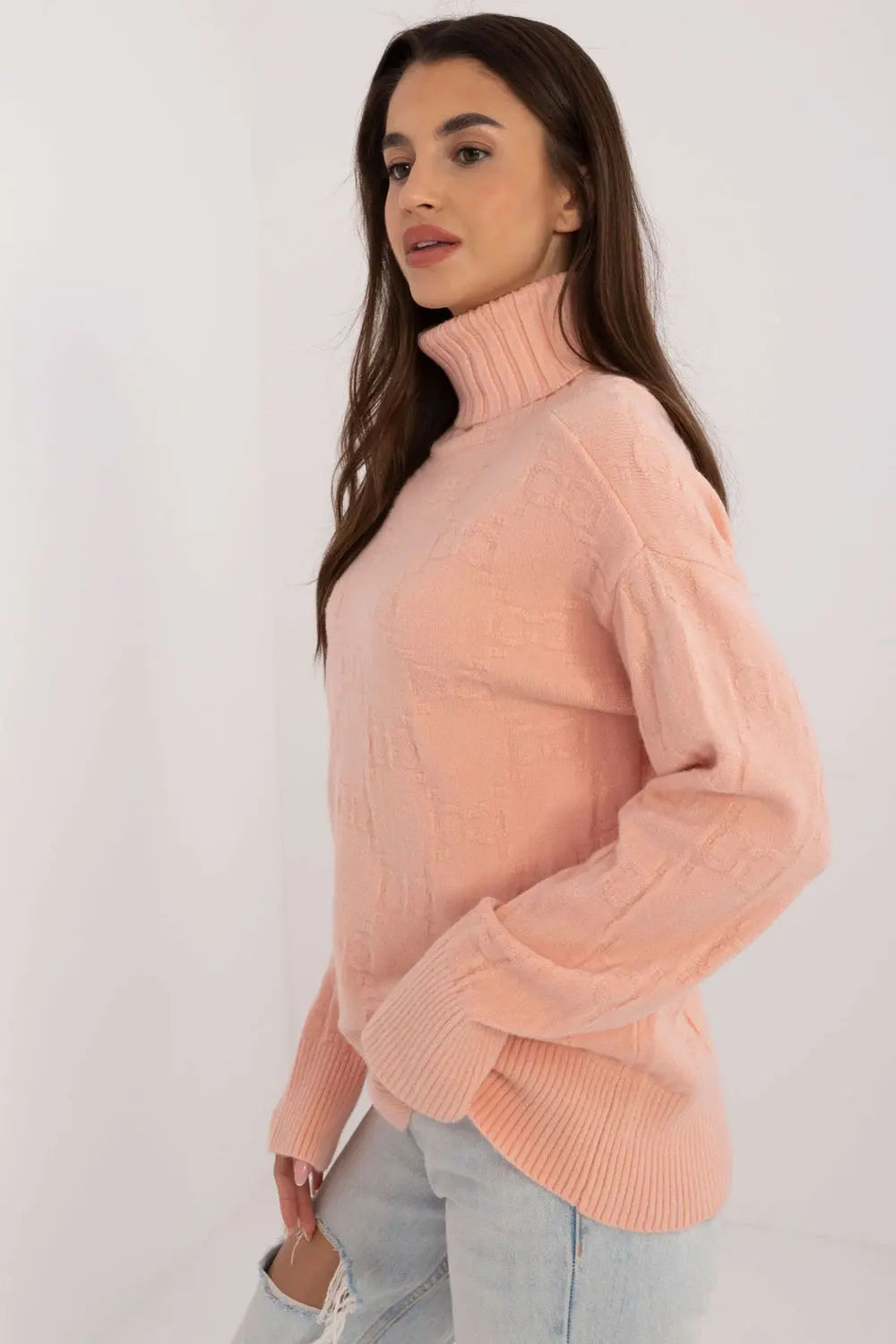 Col roulé rose – Image 2
