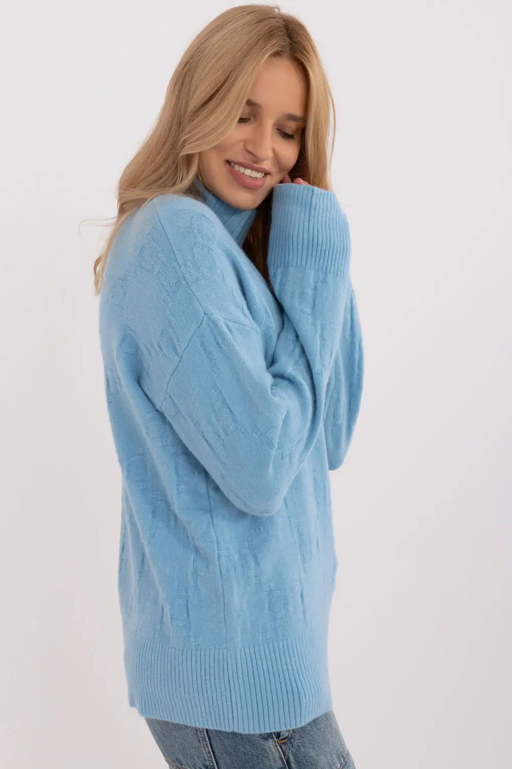 Col roulé bleu – Image 2