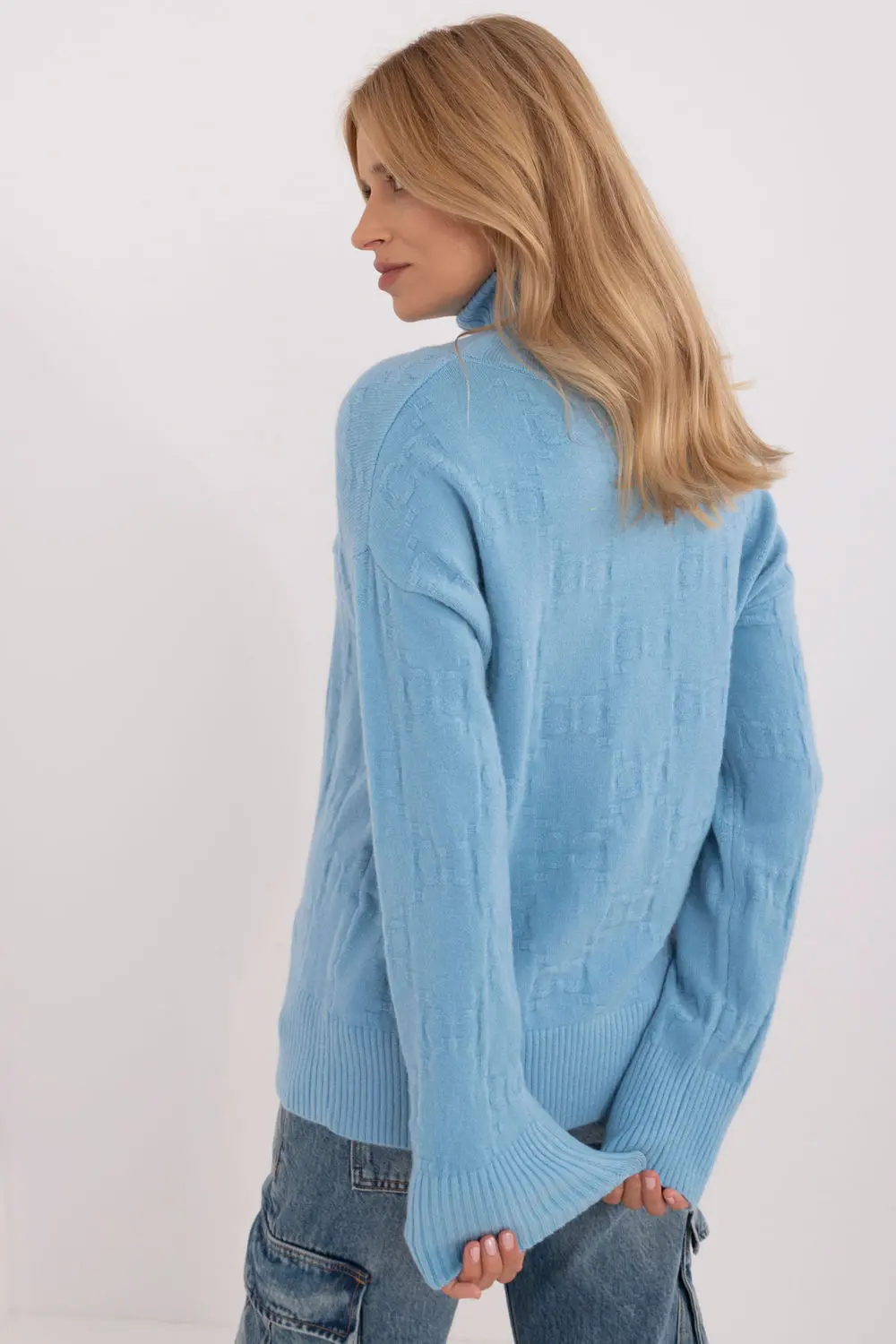 Col roulé bleu – Image 3