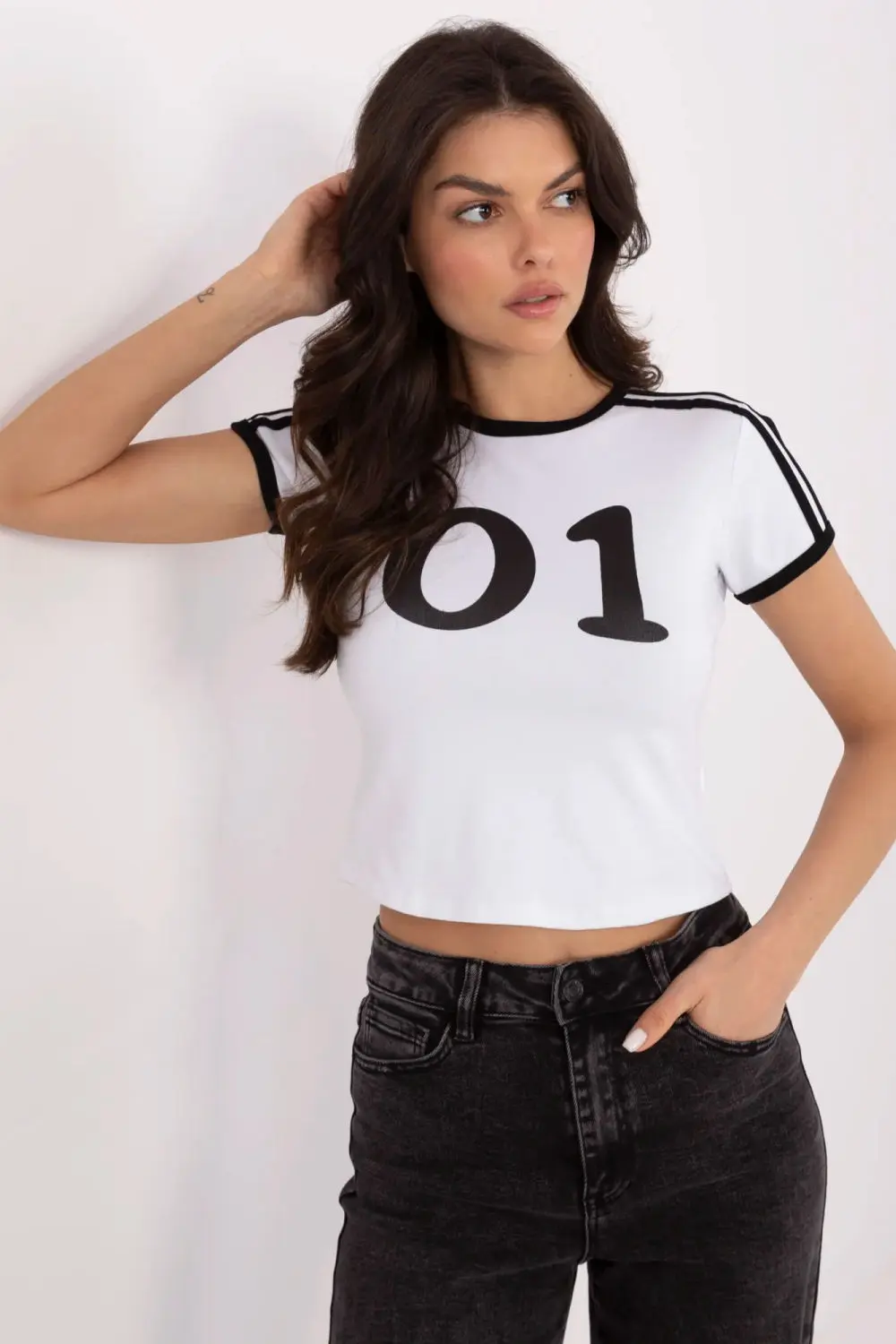 T-shirt noir imprimé