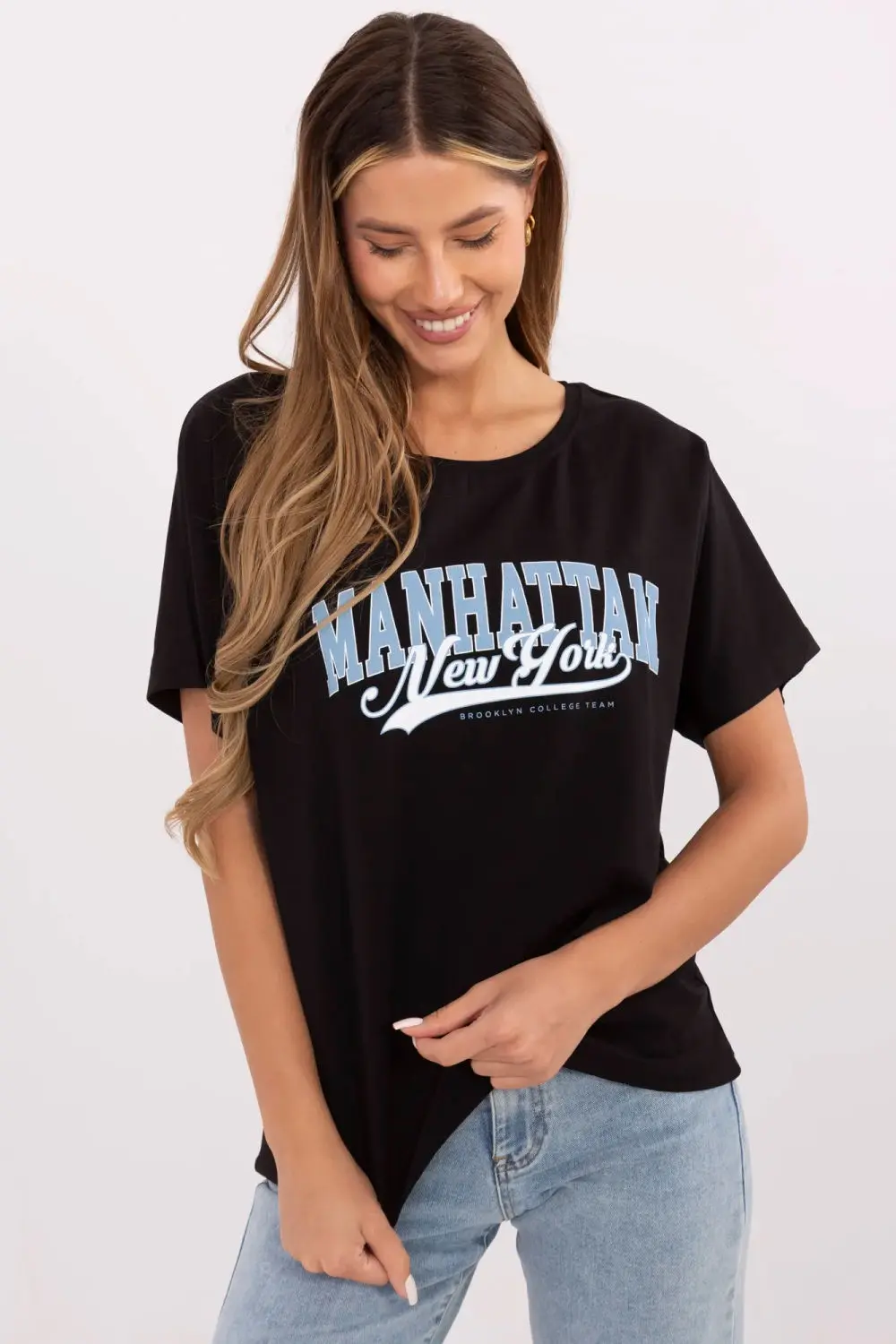 T-shirt noir imprimé