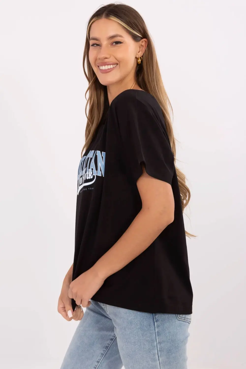 T-shirt noir imprimé – Image 2