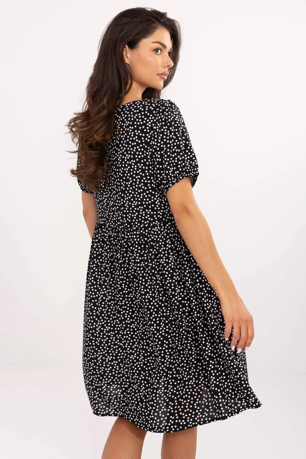 Robe évasée blanche imprimée – Image 3
