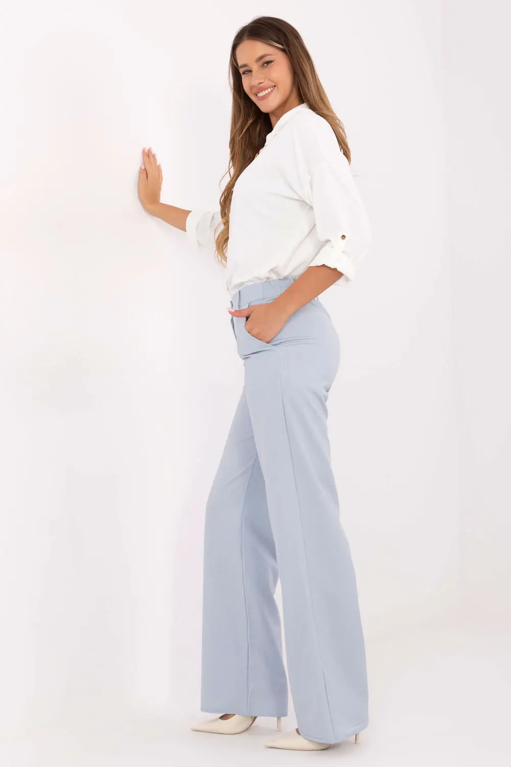 Pantalon large bleu – Image 2
