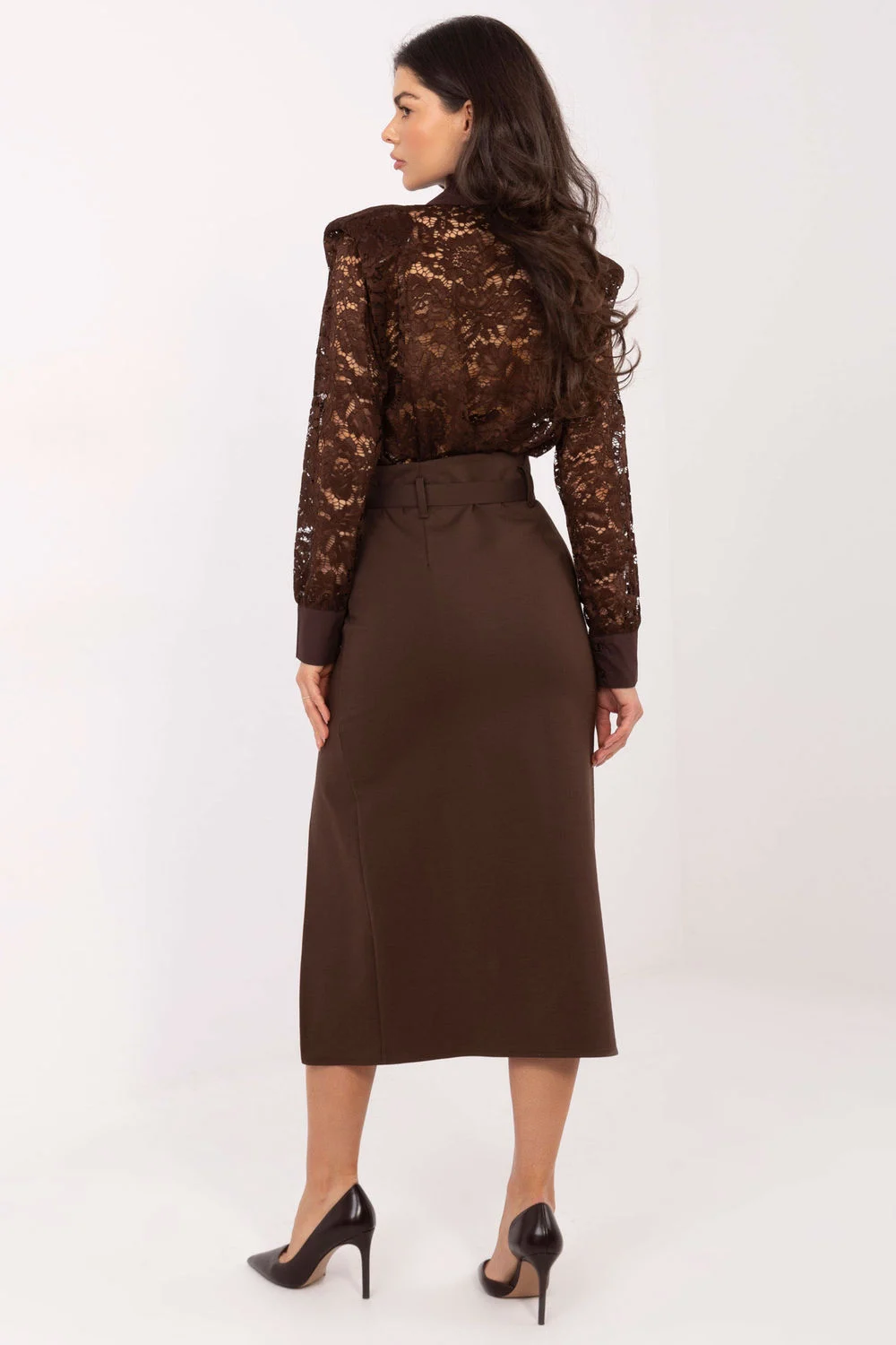 Jupe midi brune – Image 3