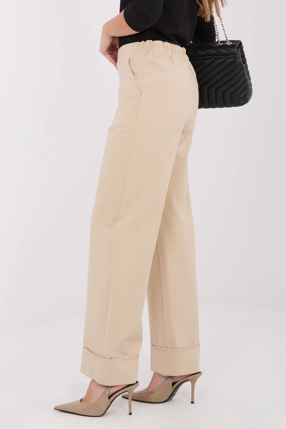 Pantalon large beige – Image 3
