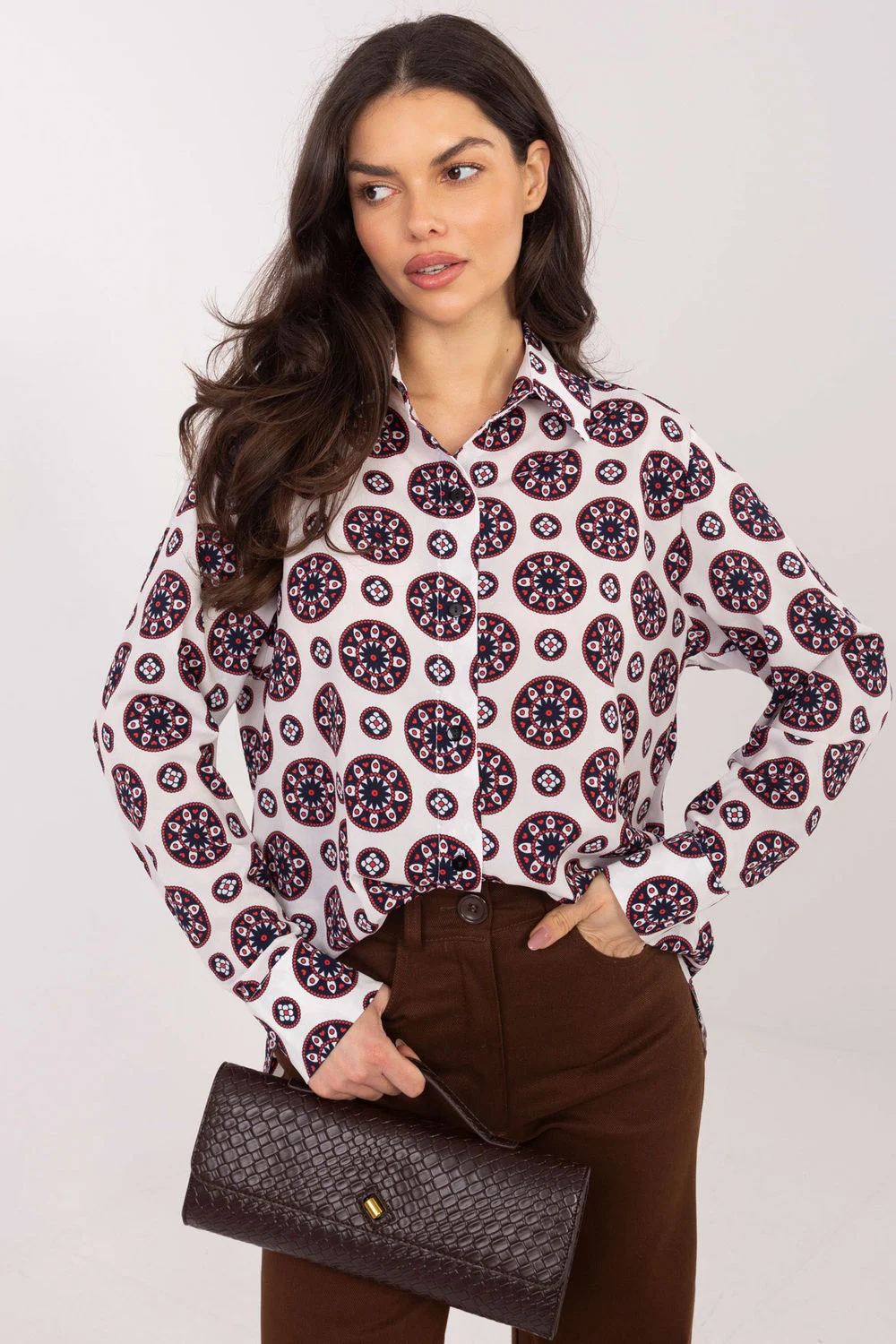 Chemise manche longue rouge