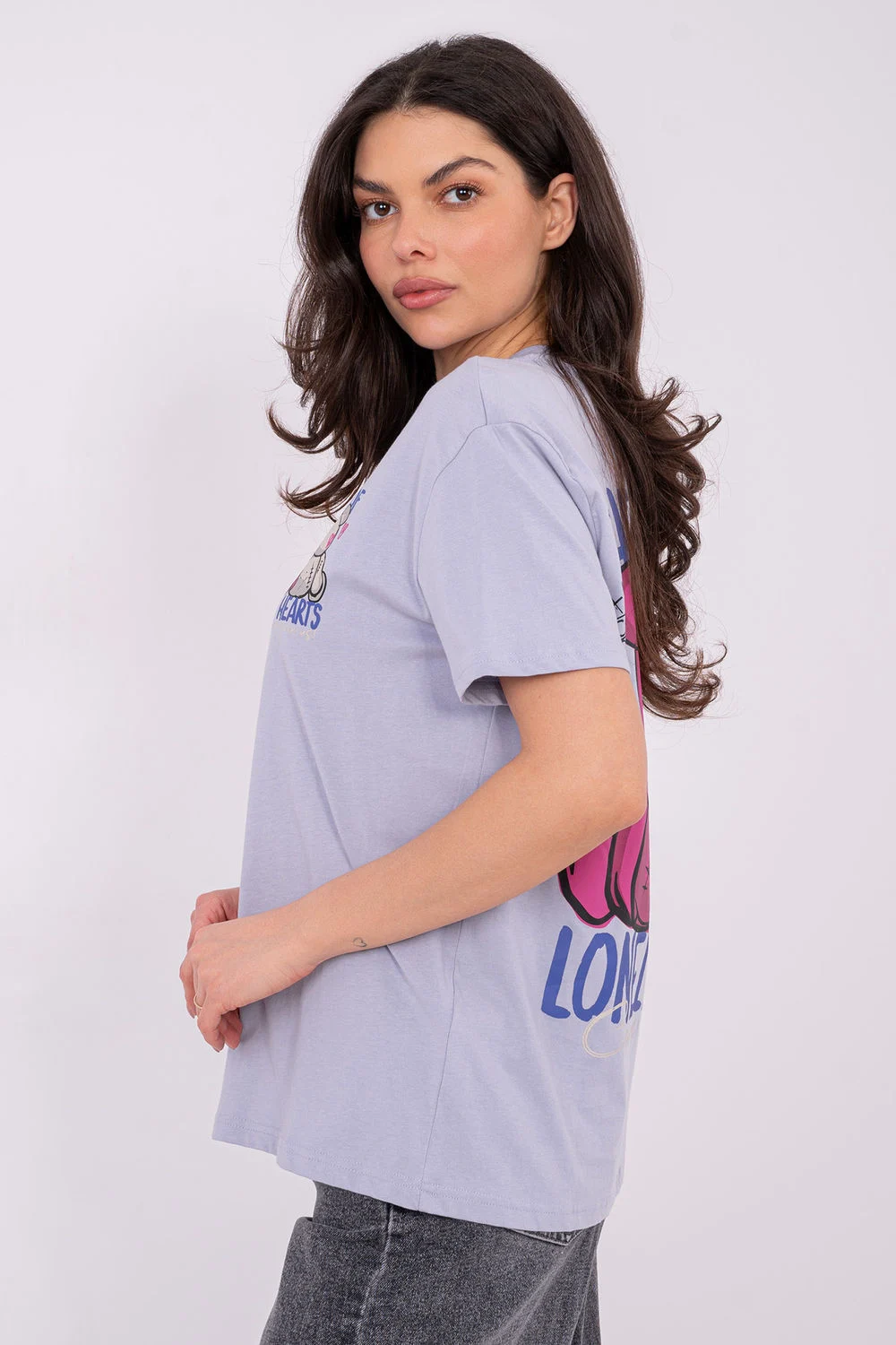 T-shirt violet imprimé – Image 2