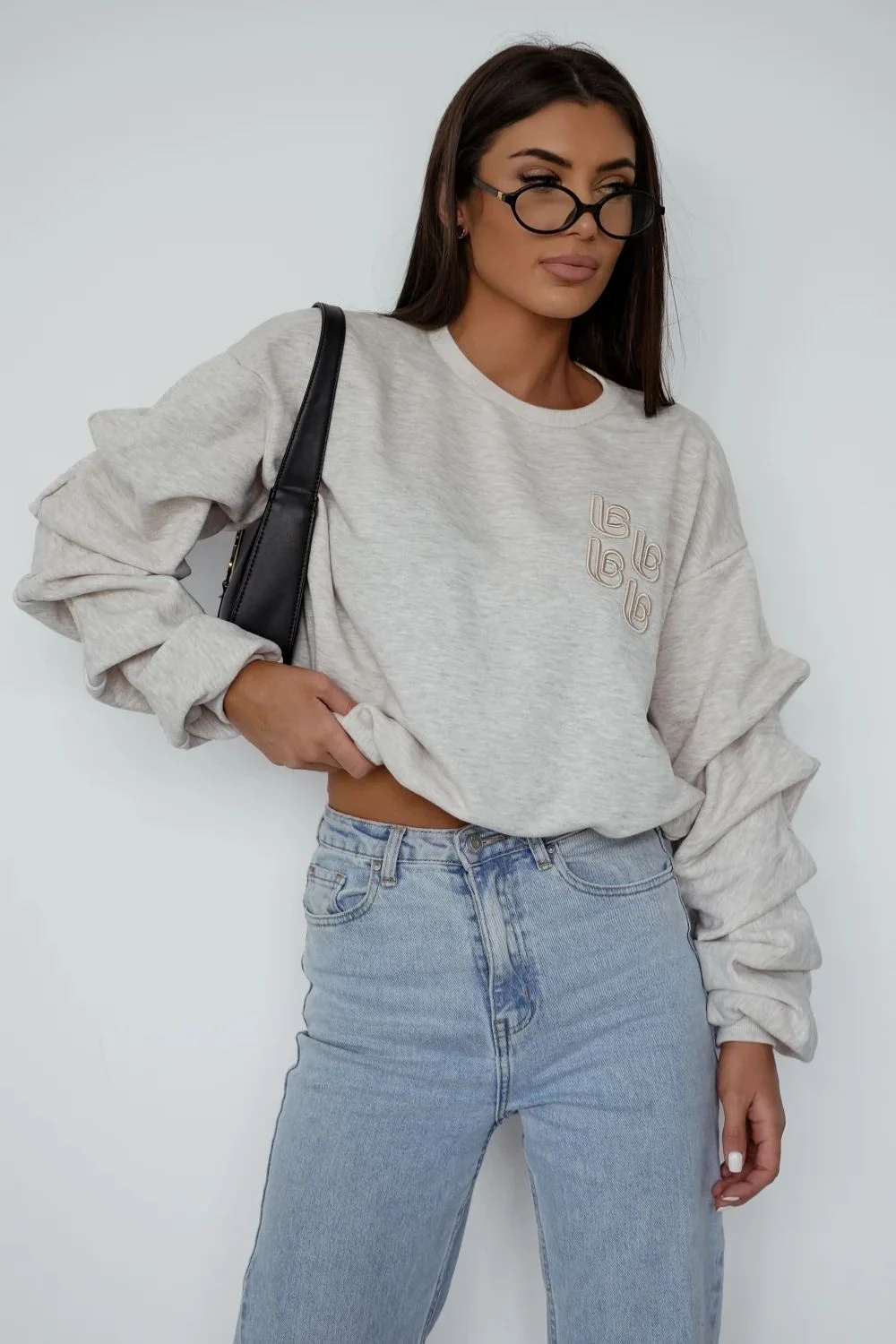Sweatshirt beige en coton