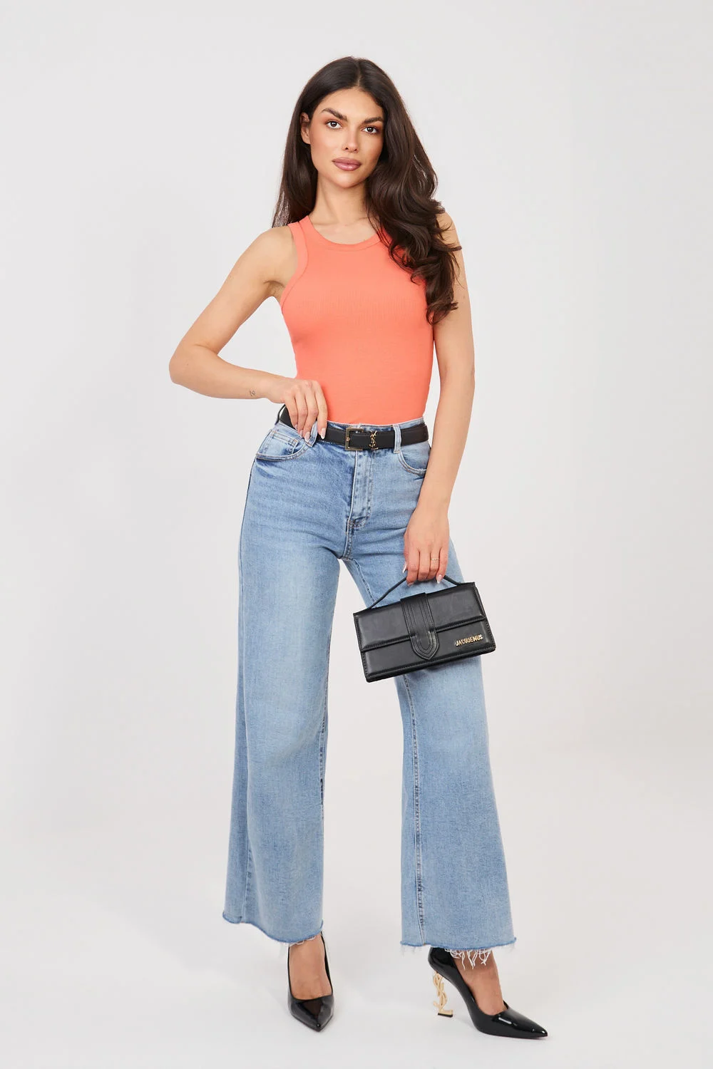 Top orange sans manches – Image 2