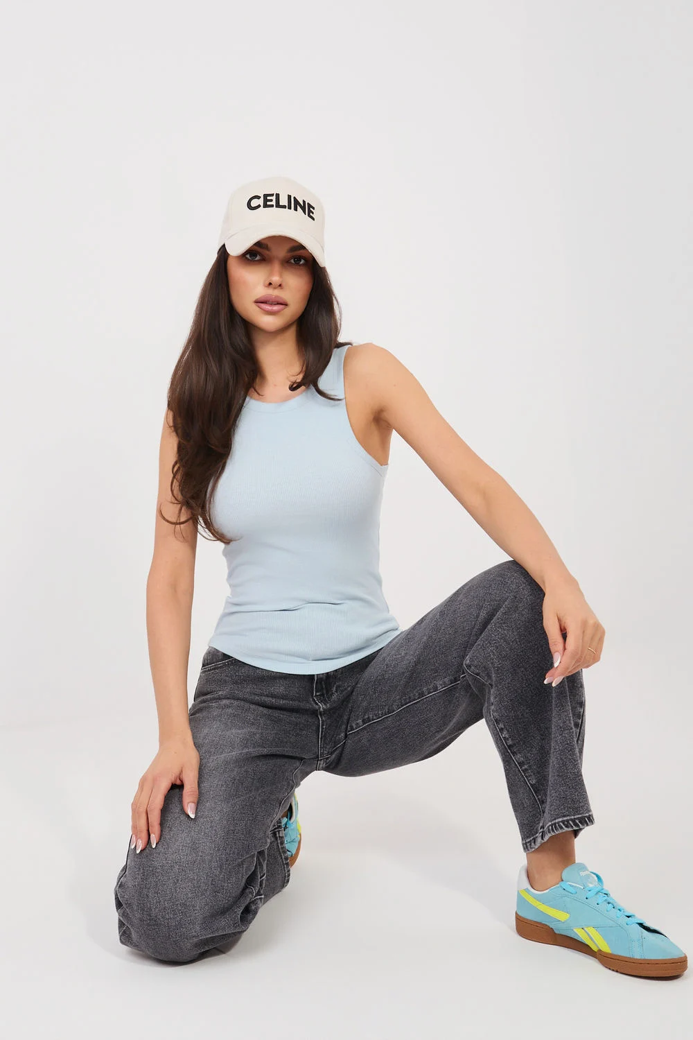 Top bleu sans manches – Image 2