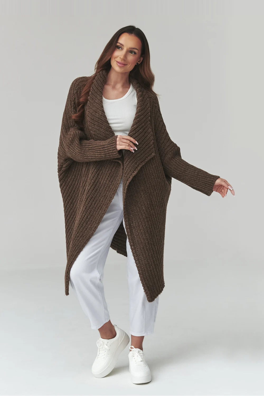 Cardigan oversize brun – Image 2