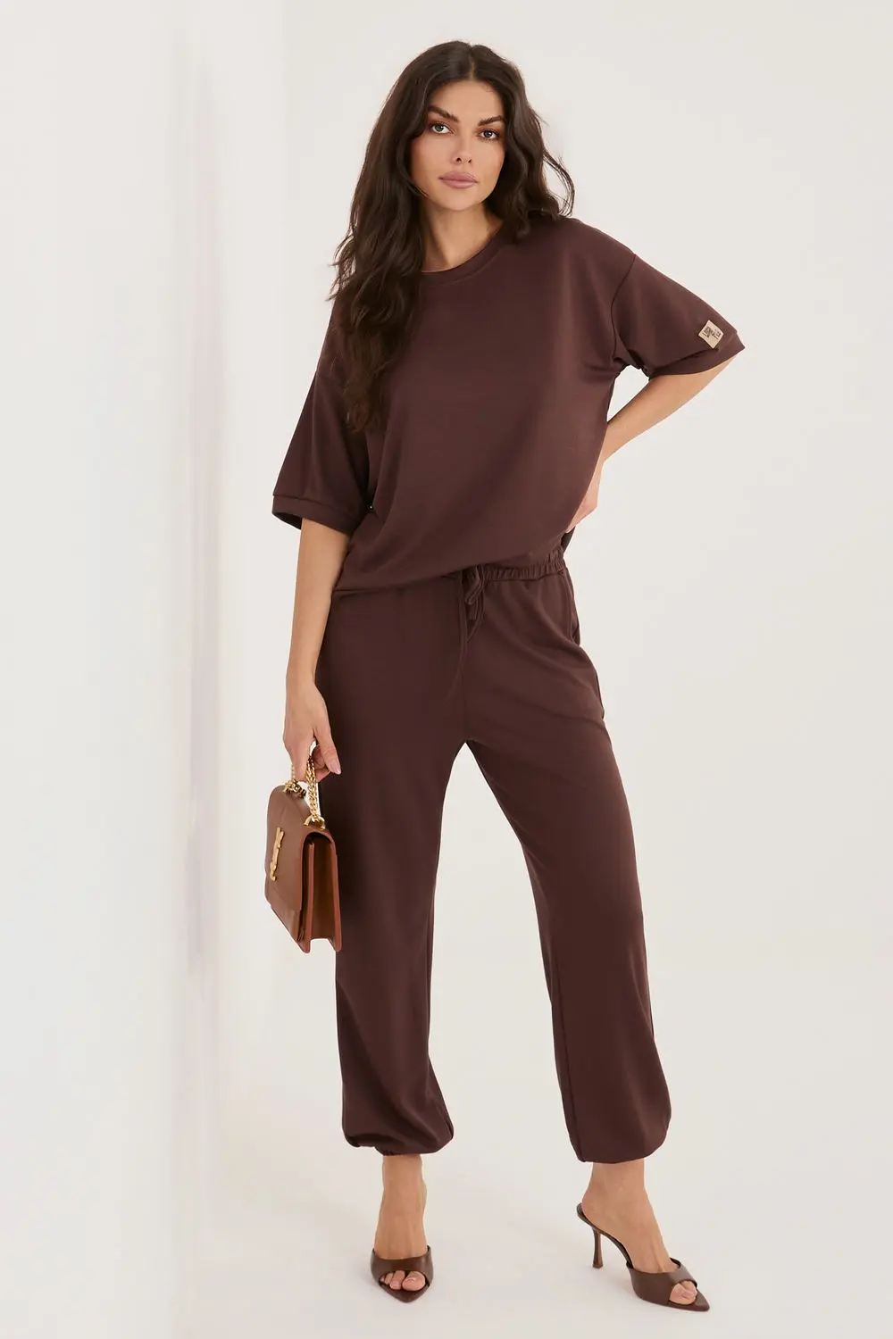 Ensemble sweat brun