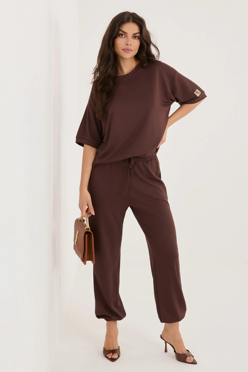 Ensemble sweat brun