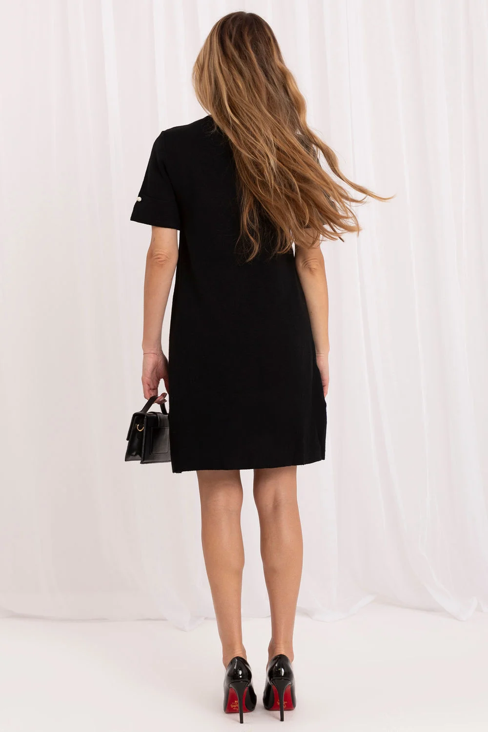 Robe de soirée noire à sequins – Image 3