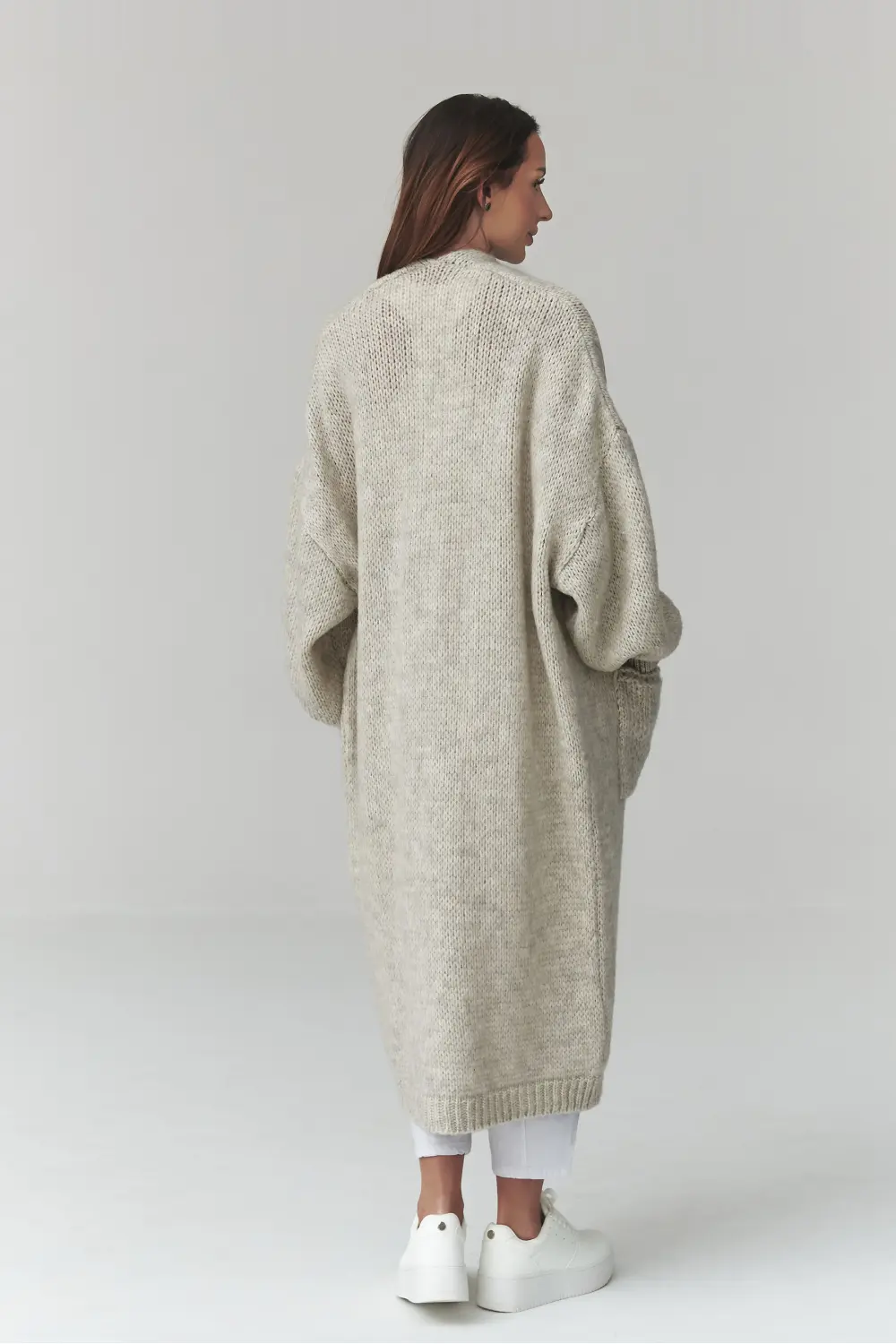 Cardigan oversize gris – Image 3