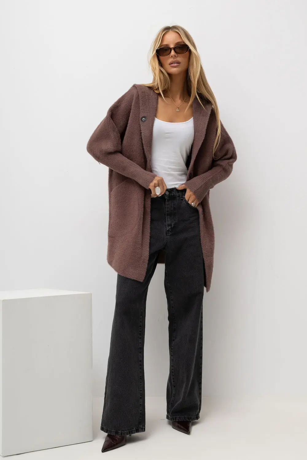 Manteau violet à capuche – Image 2