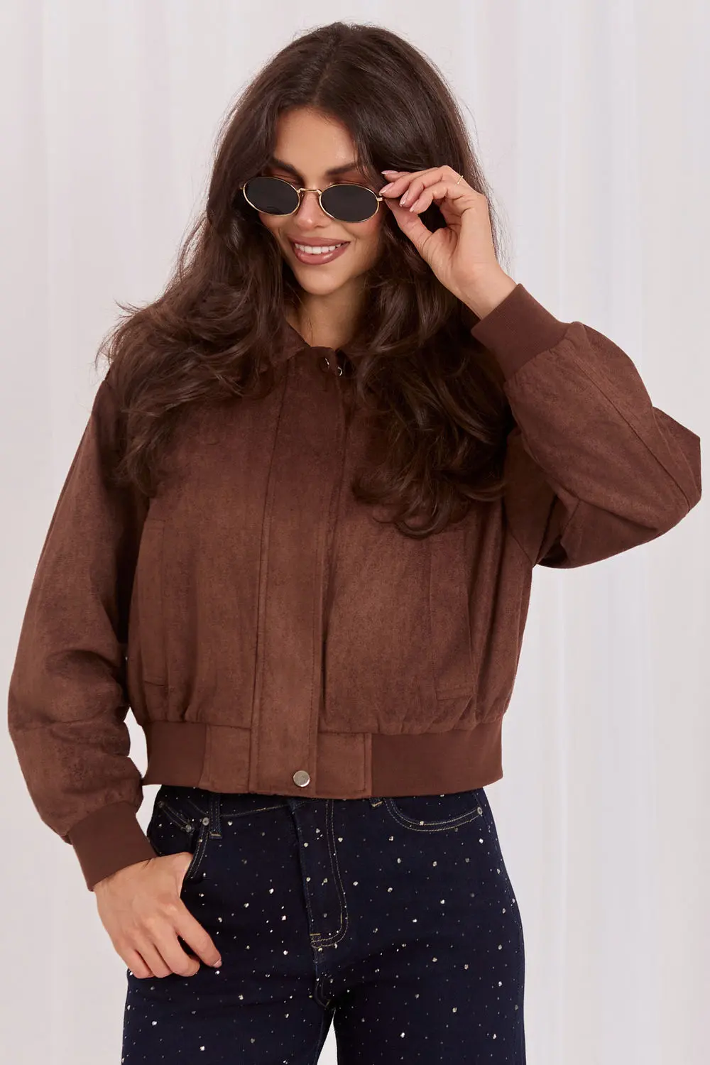 Veste bomber brune