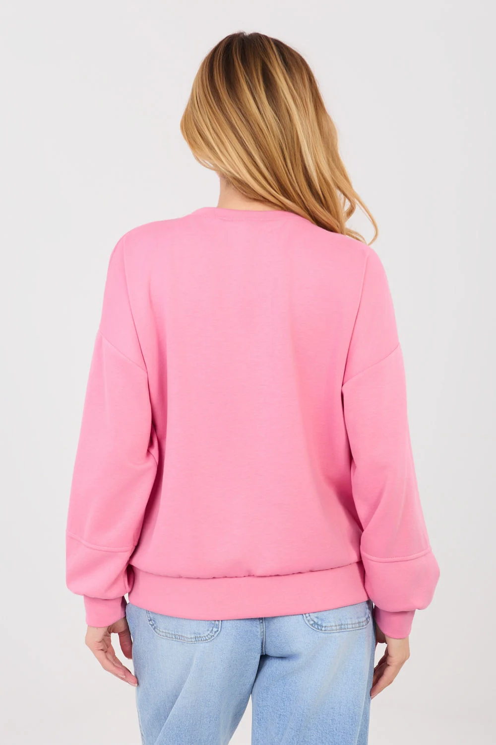 Sweatshirt rose à manches longues – Image 3