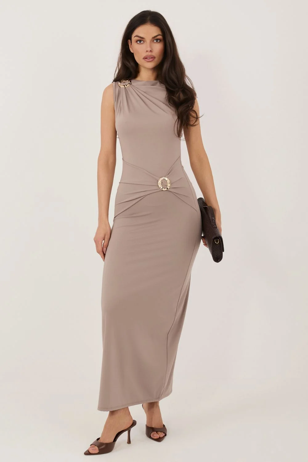 Robe de cocktail beige – Image 4
