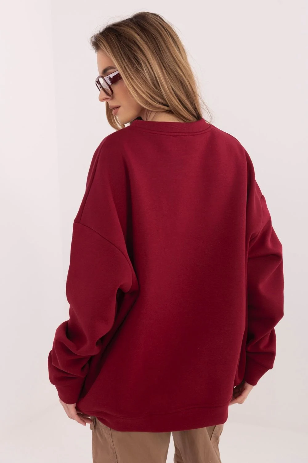 Sweatshirt rouge en coton – Image 4