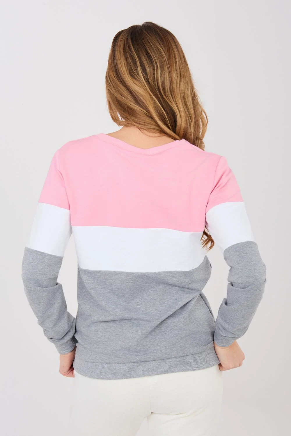 Sweatshirt cintré gris en coton – Image 4