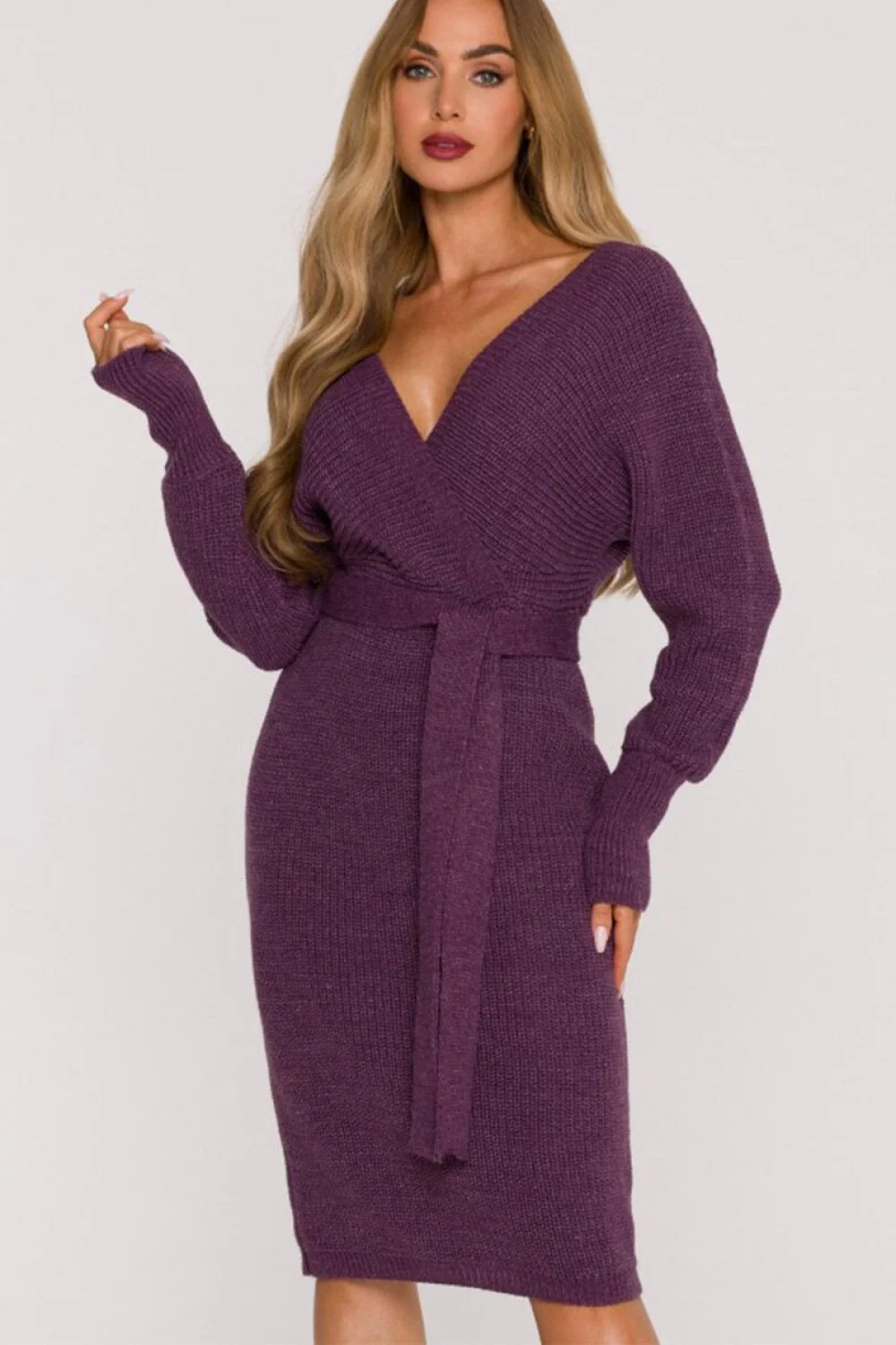 Robe pull violette