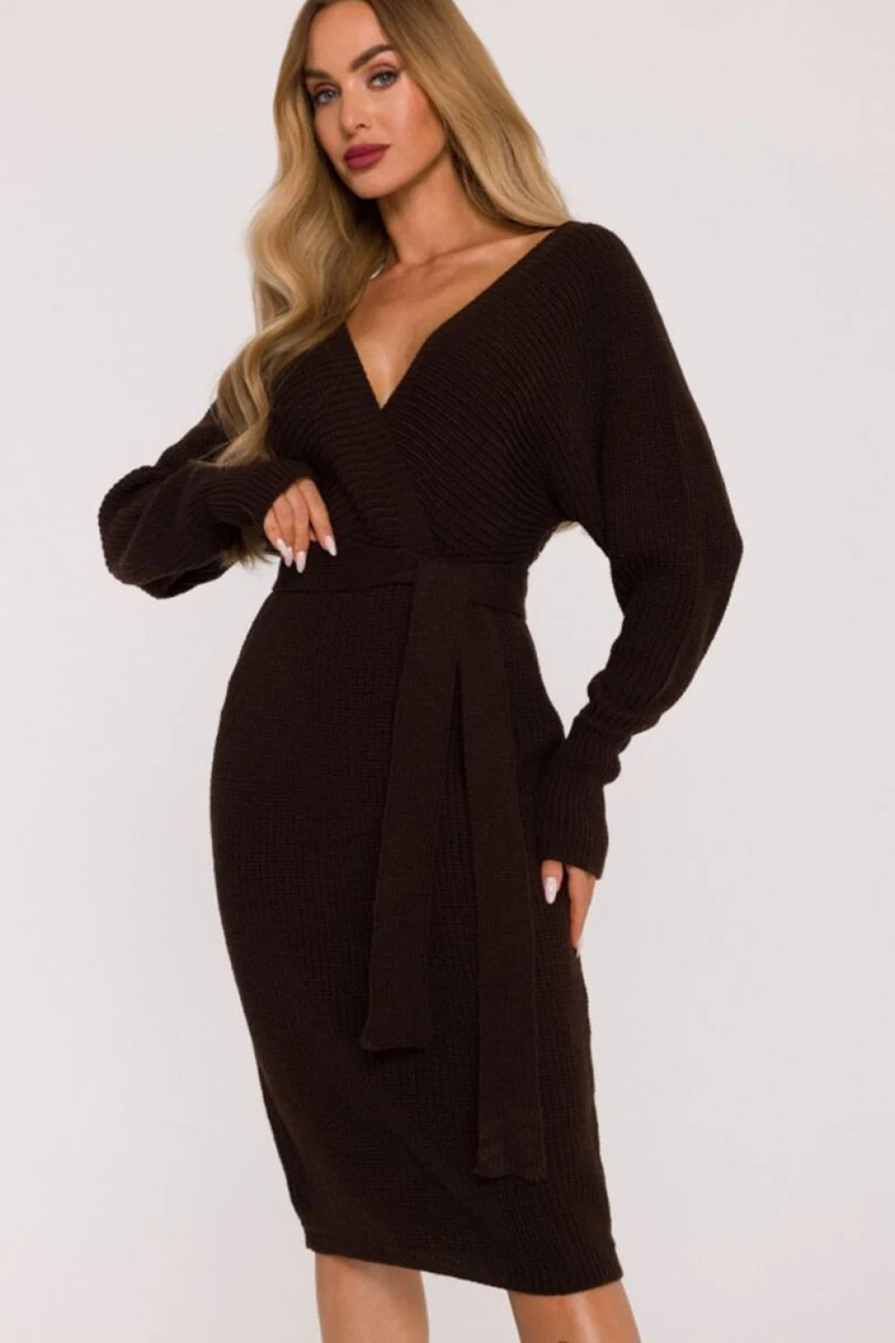 Robe pull brune
