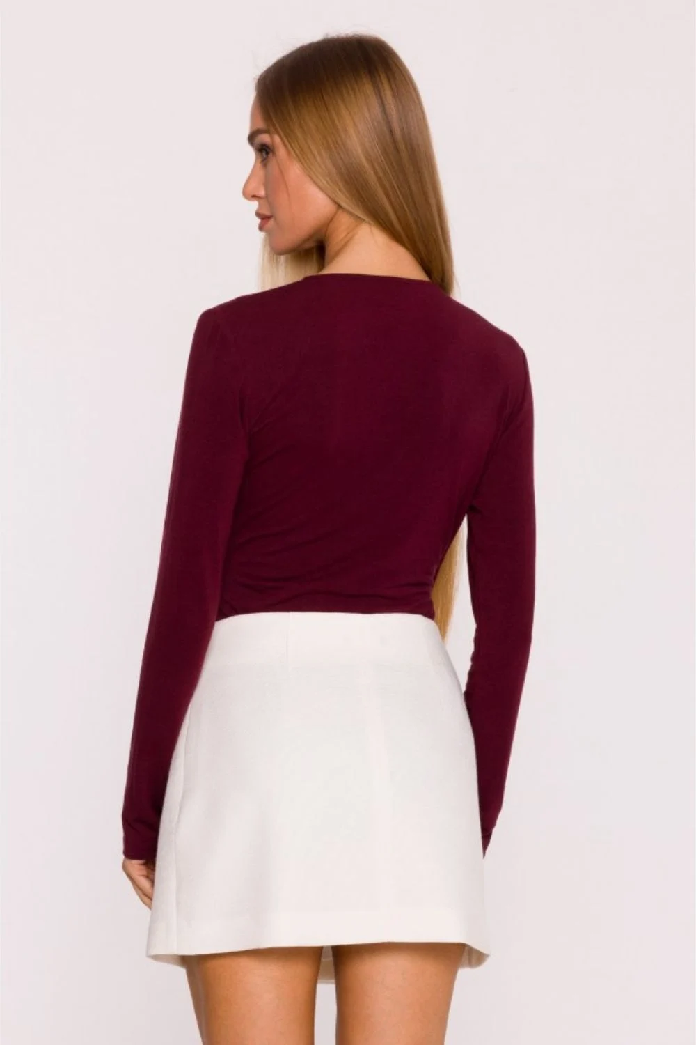 Jupe courte évasée beige – Image 3