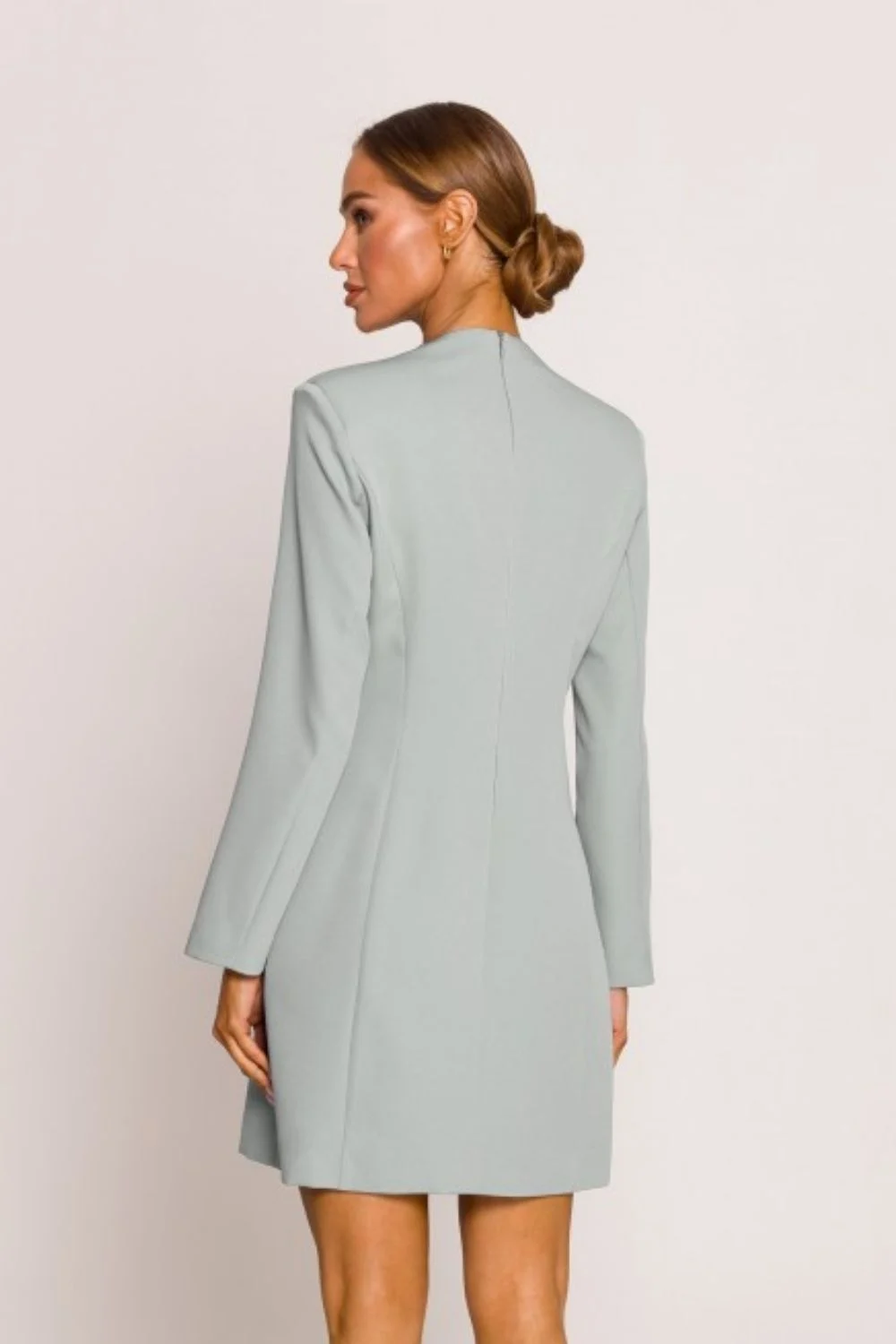 Robe oversize verte à manches longues – Image 3
