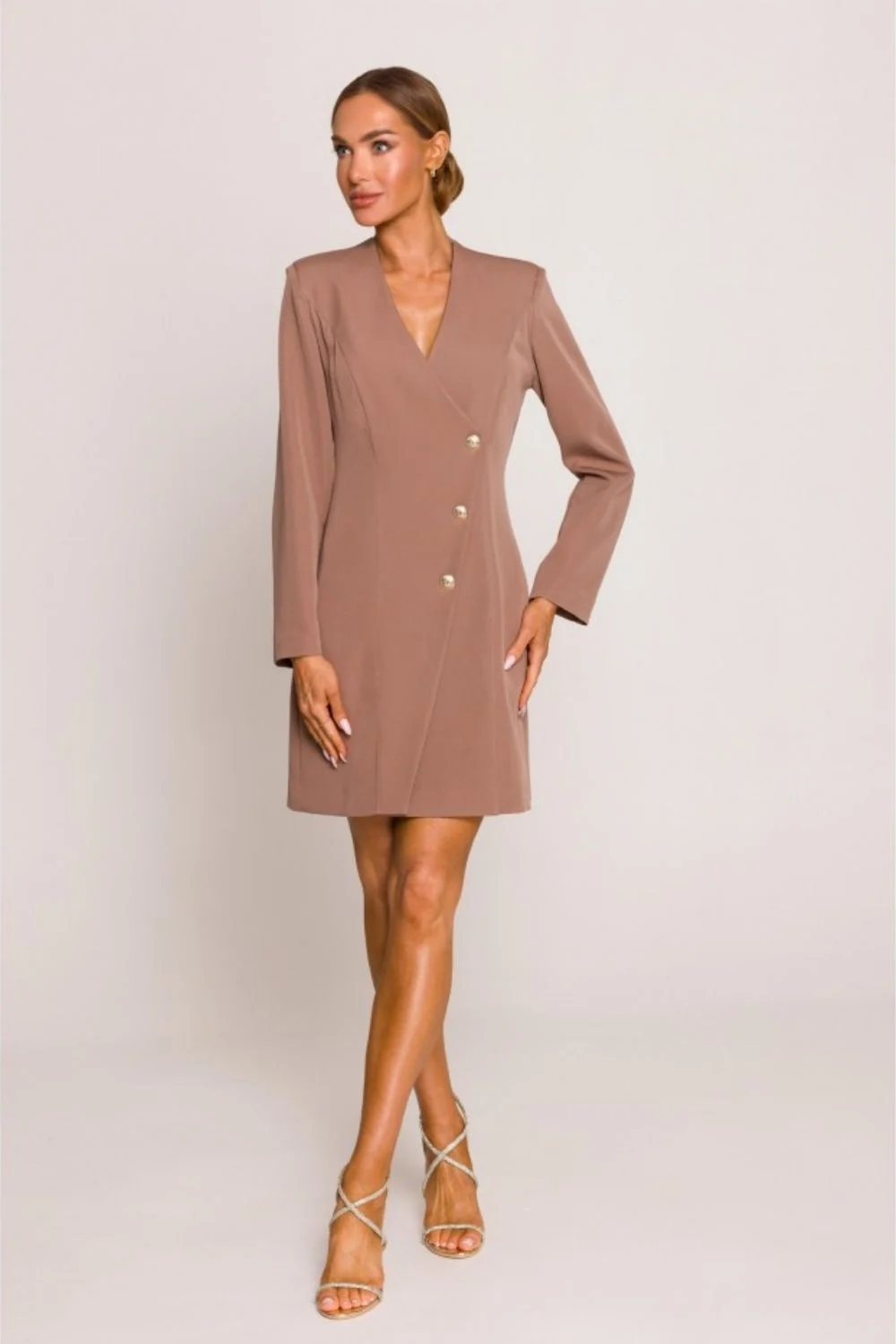 Robe brune à manches longues – Image 2