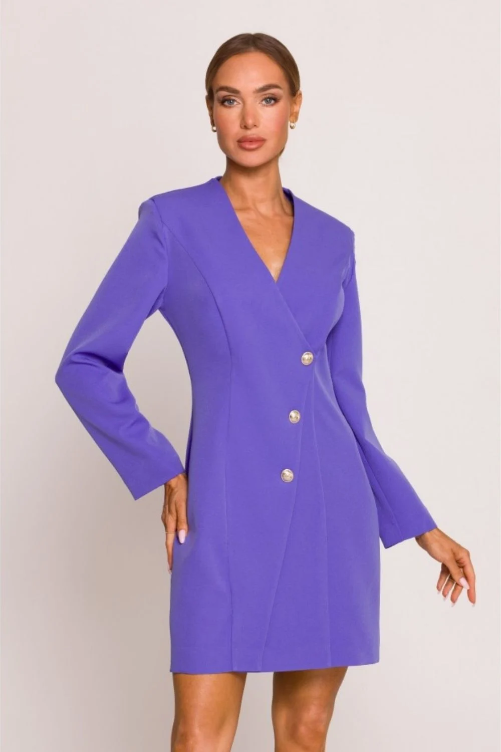 Robe violette à manches longues