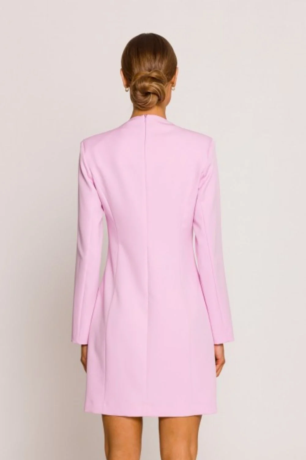 Robe oversize rose à manches longues – Image 3