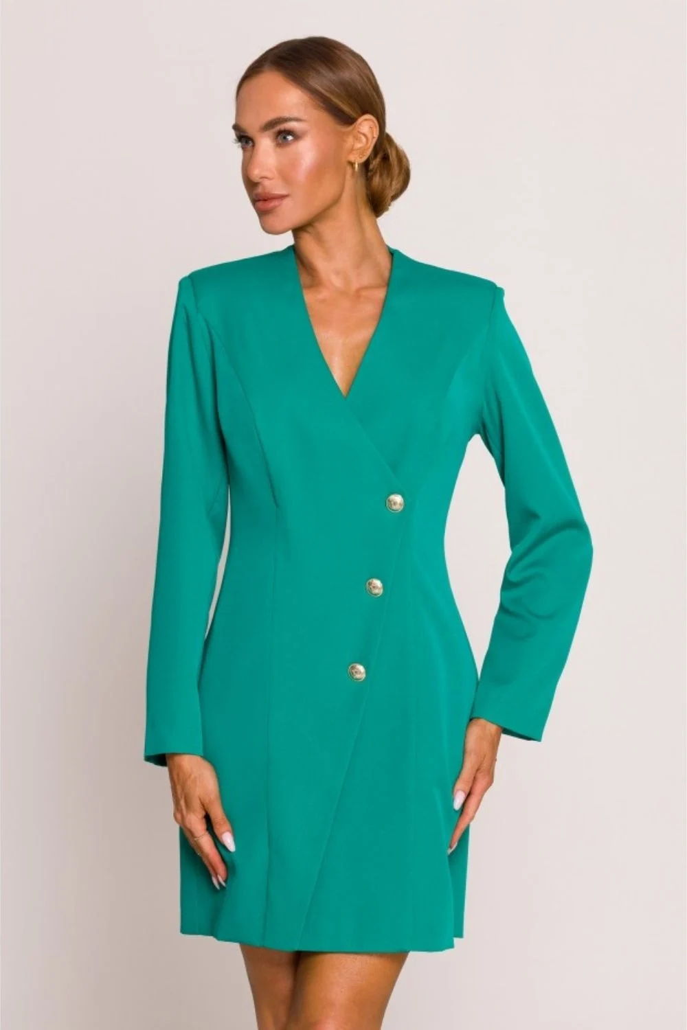 Robe verte à manches longues