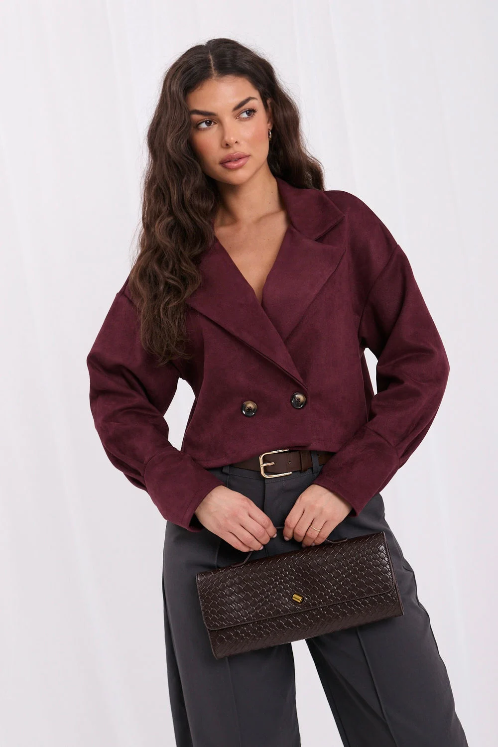 Veste rouge à double boutonnage