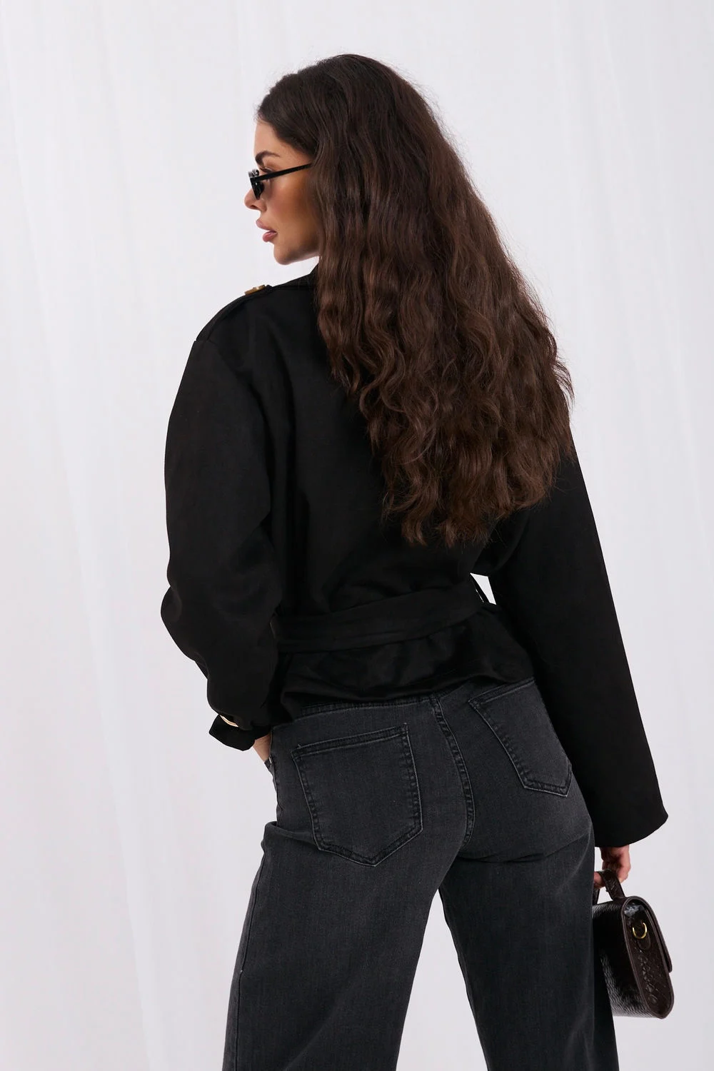 Manteau noir à double boutonnage – Image 3