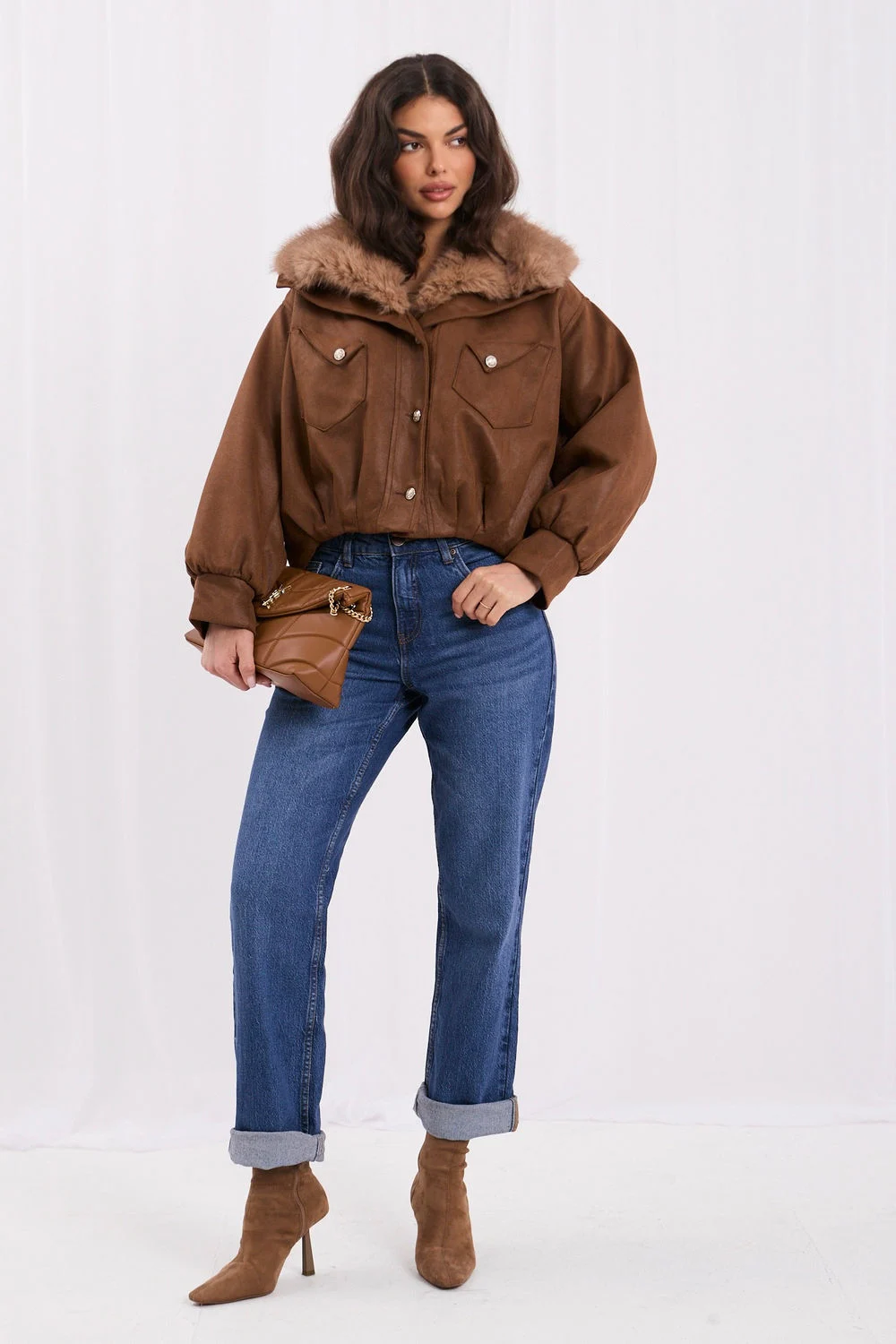 Veste bomber brune – Image 2