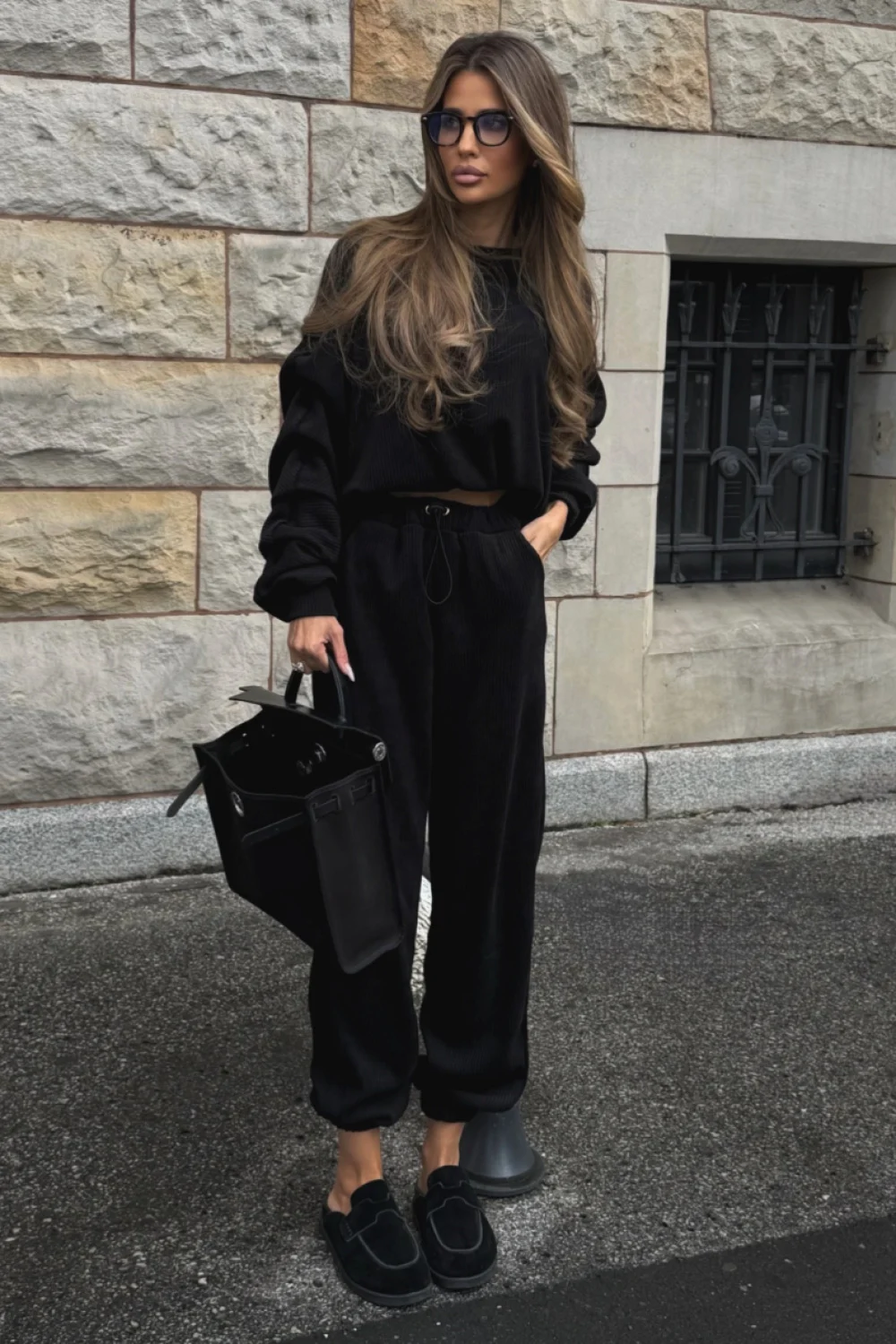 Ensemble sweat noir