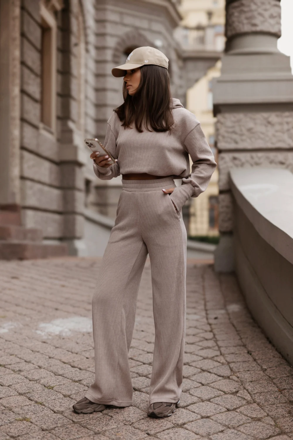 Ensemble chemisier beige