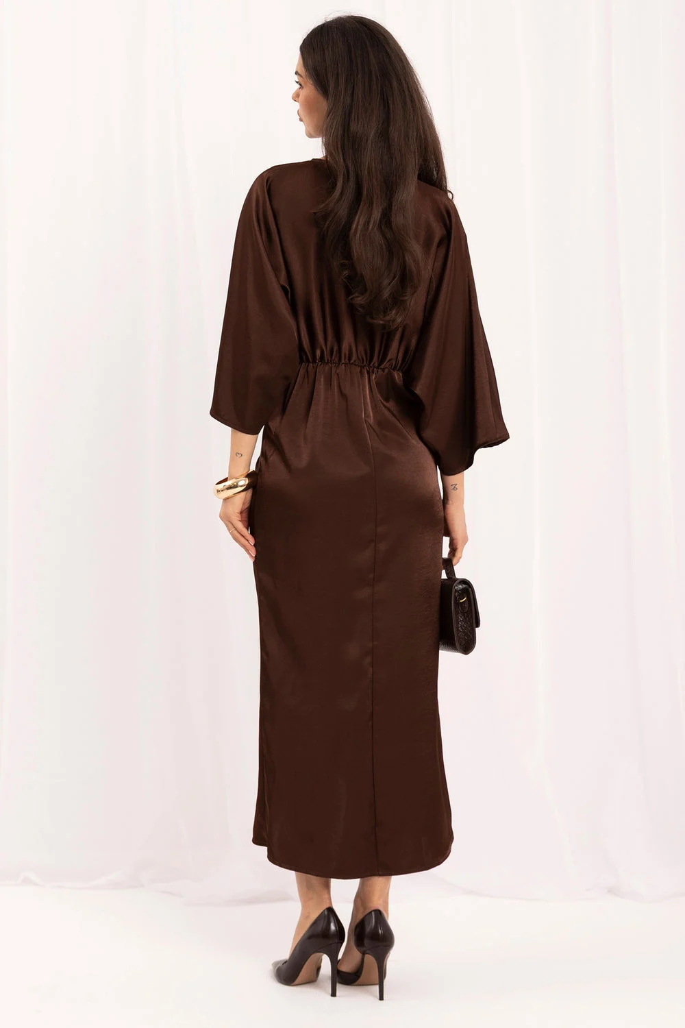 Robe de soirée midi brune – Image 2